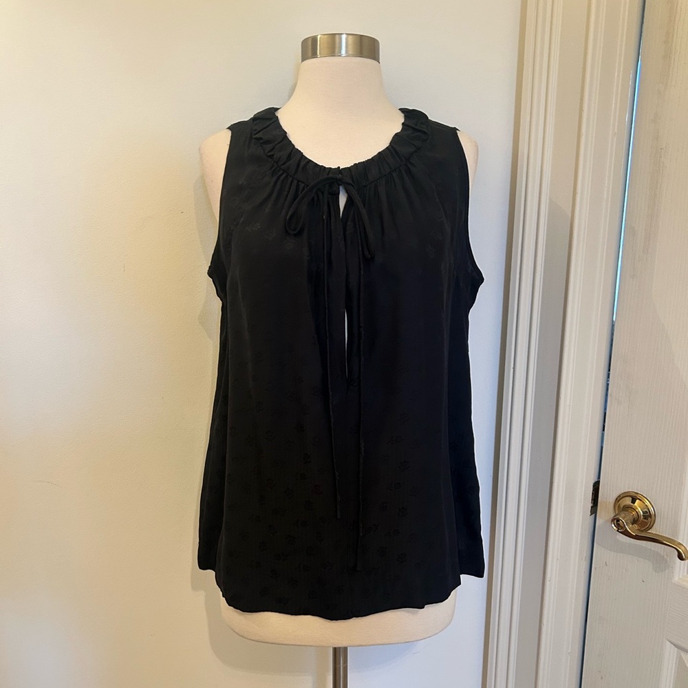 Marc By Marc Jacob’s Black Sleeveless Blouse with Bow Accent